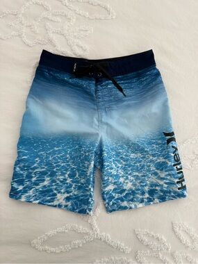 Hurley Navy and Light Blue Swim Trunk Shorts